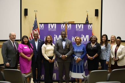 Melvin Hewitt (Isenberg & Hewitt/Marsy's Law), Rep. Mary Ann Santos, Sen. Emanuel Jones, Mayor Kamali Varner, Sheriff Reginald Scandrett, Comm'r Carlotta Harrell, Comm'r Neat Robinson, Rep. Noelle Kahaian, Kristy Carter (CJCC/Marsy's Law), Rita Davis-Cannon (PAC/Marsy's Law)